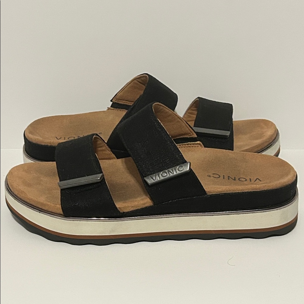 Vionic Black Double-Strap Platform Mule - Picture 5 of 5